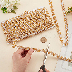 Metallic Polyester Lace Ribbons&nbsp;OCOR-WH0060-74B