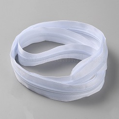 服飾材料  ナイロン閉口ジッパー  ファスナー部品  ホワイト  3x0.25cm  約1ヤード/連&nbsp;FIND-WH0290-34B
