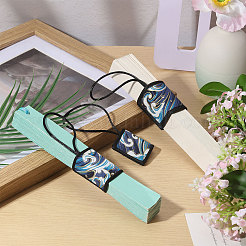 3Pcs 3 Styles PVC & Polyamide Folding Fan Buckle&nbsp;AJEW-CA0004-87