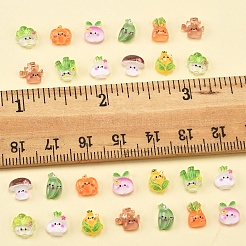 100Pcs 10 Styles Cartoon Transparent Resin Cabochons&nbsp;CRES-FS0001-20