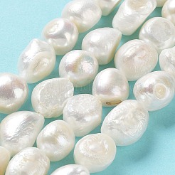 天然養殖淡水パールビーズ連売り  両面研磨  グレード2 A  貝殻色  13.5~16x11~13x8~9mm  穴：0.6mm  約30個/連  35cm&nbsp;PEAR-Z002-08