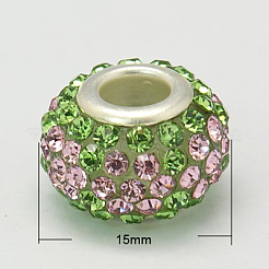 Resin Rhinestone European Beads&nbsp;GPDL-C004-S