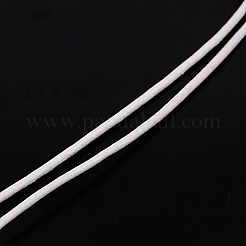 牛革レザーコード  革のアクセサリーコード  ジュエリーDIY製版材料  ラウンド  染め  ホワイト  1mm&nbsp;X-LC-1MM