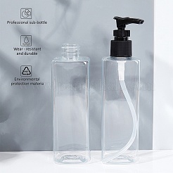 DIYキット  プラスチック製のポンププレスボトル付き  プラスチックドロッパー  漏斗ホッパーと黒板ステッカーラベル  透明  50x55mm  穴：4.5mm&nbsp;DIY-BC0002-10