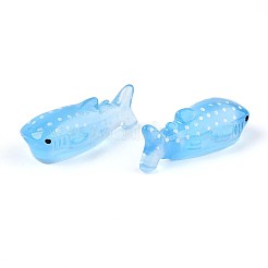 樹脂デコデンカボション  鮫  ライトスカイブルー  28x12.2~12.8x8.2~8.8mm&nbsp;CRES-T025-08