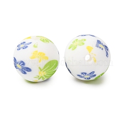 Food Grade Eco-Friendly Printed Silicone Beads&nbsp;SIL-A013-01A-25