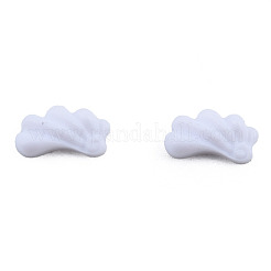 オペーク樹脂カボション  花  ホワイト  9x5x2.5mm&nbsp;CRES-N030-030B-02