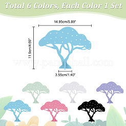 6 Sets 6 Colors Acrylic Earring Display Stands&nbsp;EDIS-FH0001-10
