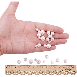 環境に優しい染めガラスパールラウンドパールビーズ  ラベンダーブラッシュ  5~10mm  穴：1.2~1.5mm  約340個/箱&nbsp;HY-PH0009-RB091