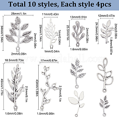40Pcs 10 Colors Tibetan Style Alloy Pendants&nbsp;FIND-SC0010-73