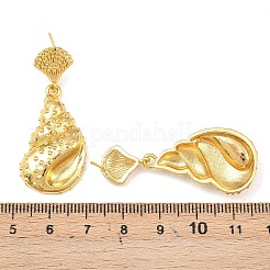 Ocean Theme Brass Dangle Stud Earrings&nbsp;EJEW-F400-04C-G