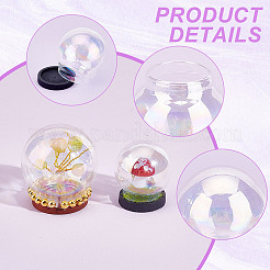 6 Sets 6 Styles Iridescent Glass Dome Cover&nbsp;DJEW-NB0001-36
