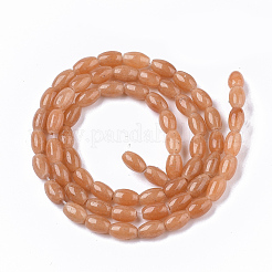 天然石レッドアベンチュリンビーズ連売り  オーバル  6~7x4.5mm  穴：0.8mm  約61~64個/連  15.75インチ（40 cm）&nbsp;G-S364-018B