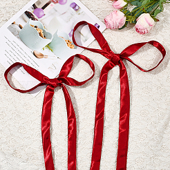 2Pcs Ribbon Long Bow Tie for Women&nbsp;AJEW-SP0003-50B