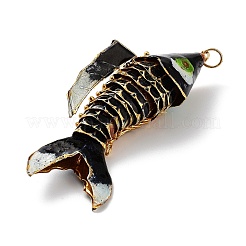 Brass Cloisonne Pendants&nbsp;KK-P251-A05-G