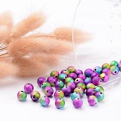 Colorful Round Spray Painted Acrylic Beads Mix&nbsp;X-PB25P9284