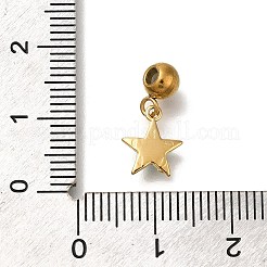 イオンプレーティング（IP）304ステンレススチールラインストーンペンダント  スターのチャーム  14KGP本金メッキ  クリスタル  16.5mm  穴：0.7mm&nbsp;STAS-A104-12G-02