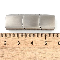 変色しにくい 316 サージカルステンレススチール製のマグネット留め具と接着端  長方形  マットなスタイル  ステンレス鋼色  37x12x7mm  穴：10x5mm&nbsp;STAS-F269-04P-03A