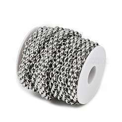304ステンレススチールリンクチェーン  溶接されていない  スプールで  ステンレス鋼色  13mm  約16.40フィート（5m）/ロール&nbsp;CHS-C017-03P