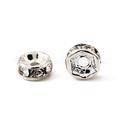 Brass Grade A Rhinestone Spacer Beads&nbsp;RB-A014-Z6mm-01S