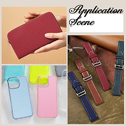 10Pcs 10 Colors Lichee Pattern PVC Sheet Fabric&nbsp;FIND-CL0002-19