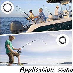 釣り用アクセサリーとツールセット  60個の磁器釣り竿ガイドリングとステンレス鋼ピンセットを含む  ブラック  61個/箱&nbsp;TOOL-FH0001-33