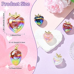 5Pcs 5 Colors Alloy Resin Pendants&nbsp;RESI-CJ0004-90
