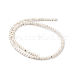 合成ターコイズビーズ連売り  染め  ラウンド  ホワイト  4mm  穴：1mm  約110個/連  15.6インチ&nbsp;TURQ-G106-4mm-02Q