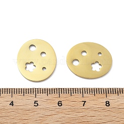 304 Stainless Steel Laser Cut Hollow Flower Connector Charms&nbsp;STAS-M111-07G