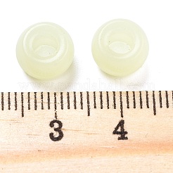 蓄光アクリルビーズ  暗闇で光る  ラウンド  ライトゴールデンロッドイエロー  9x6mm  穴：4mm  約1851個/500g&nbsp;OACR-S138-01A