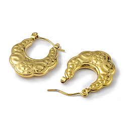 Ion Plating(IP) 304 Stainless Steel Bohemia Teardrop Hoop Earrings for Women&nbsp;EJEW-I284-05G