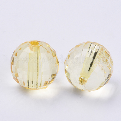 透明なアクリルビーズ  多面カット  ラウンド  ミックスカラー  8x8mm  穴：1.5mm  約1770個/500g&nbsp;TACR-Q254-8mm-V-1