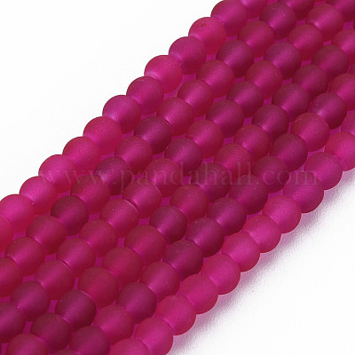 Baking Paint Transparent Glass Bead Strands&nbsp;GLAA-S031-4mm-39-1
