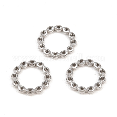 304ステンレススチールビーズ  リング  ステンレス鋼色  10x1.5mm  穴：7mm&nbsp;STAS-T069-91P-1