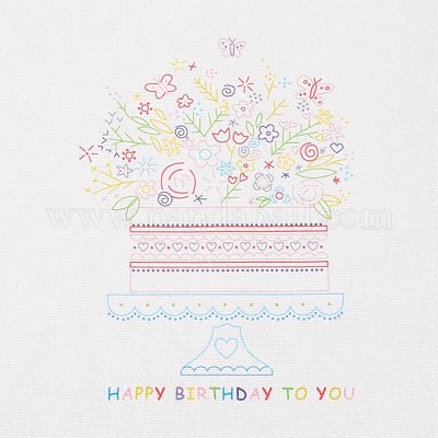 DIY Embroidery Fabric with Eliminable Pattern&nbsp;DIY-P032-A01-1