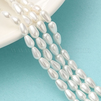 Electroplate Shell Pearl Beads Strands&nbsp;BSHE-G010-4x6mm-01-1