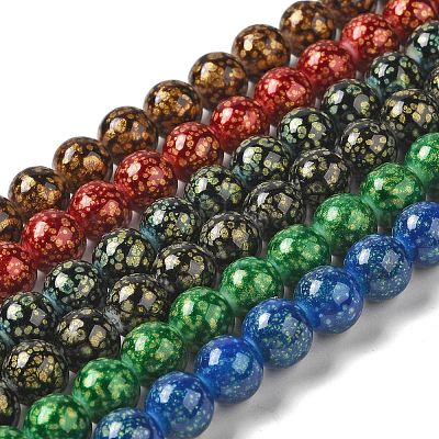 Baking Paint Glass Bead Strands&nbsp;DGLA-Z001-01B-1