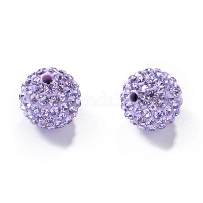 Pave Disco Ball Beads&nbsp;X-RB-H258-10MM-371-1