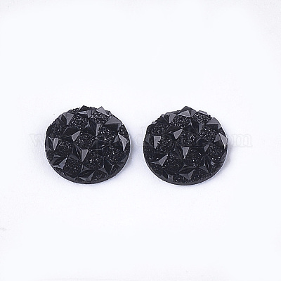 樹脂カボション  半円  ブラック  12x3~3.5mm&nbsp;CRES-T012-01J-1