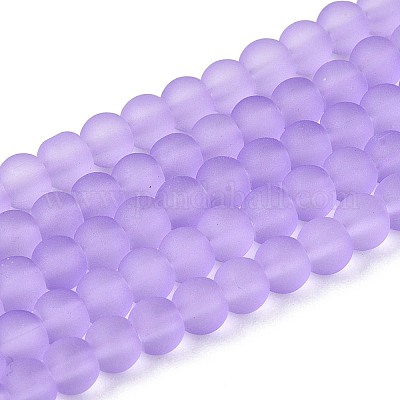 Baking Paint Transparent Glass Bead Strands&nbsp;X-GLAA-S031-4mm-25-1