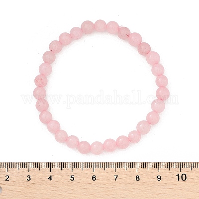 Natural Rose Quartz Bead Stretch Bracelets&nbsp;BJEW-K212-A-045-1