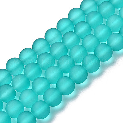 Baking Paint Transparent Glass Bead Strands&nbsp;GLAA-S031-4mm-18-1