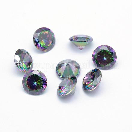 Cubic Zirconia Pointed Back Cabochons&nbsp;ZIRC-M002-7mm-010-1