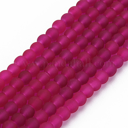 Baking Paint Transparent Glass Bead Strands GLAA-S031-4mm-39-1