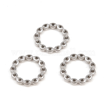 304ステンレススチールビーズ  リング  ステンレス鋼色  10x1.5mm  穴：7mm&nbsp;STAS-T069-91P-1
