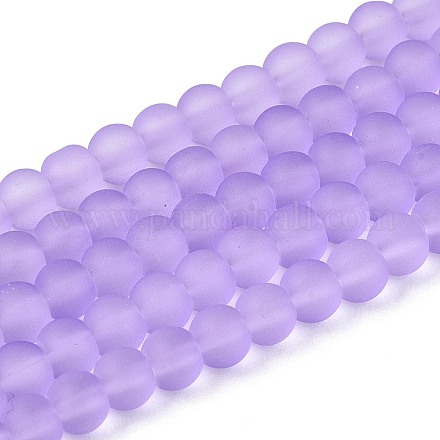 Baking Paint Transparent Glass Bead Strands X-GLAA-S031-4mm-25-1