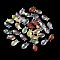 Electroplate Glass Beads, Fish, Mixed Color, 15x8x5.5mm, Hole: 1.2mm
