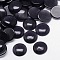 Cat Eye Cabochons, Half Round, Black, 14x3mm