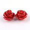 Cinnabar Beads, Rose, FireBrick, 12.5x12.5x9.5mm, Hole: 1.2mm