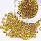 Glass Seed Beads, Transparent, Round, Round Hole, Dark Goldenrod, 8/0, 3mm, Hole: 1mm, about 1111pcs/50g, 50g/bag, 18bags/2pounds